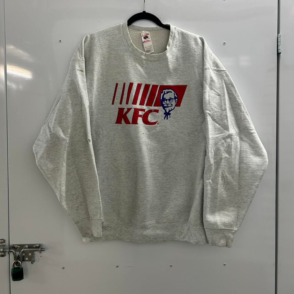 VTG 90s Grey and red KFC crewneck sweatshirt
